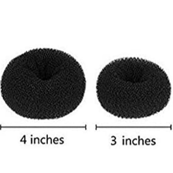 3/$25💥 NWOT Bun Donut Form Sponge Hair Accessory Medium Size black - Picture 8 of 8